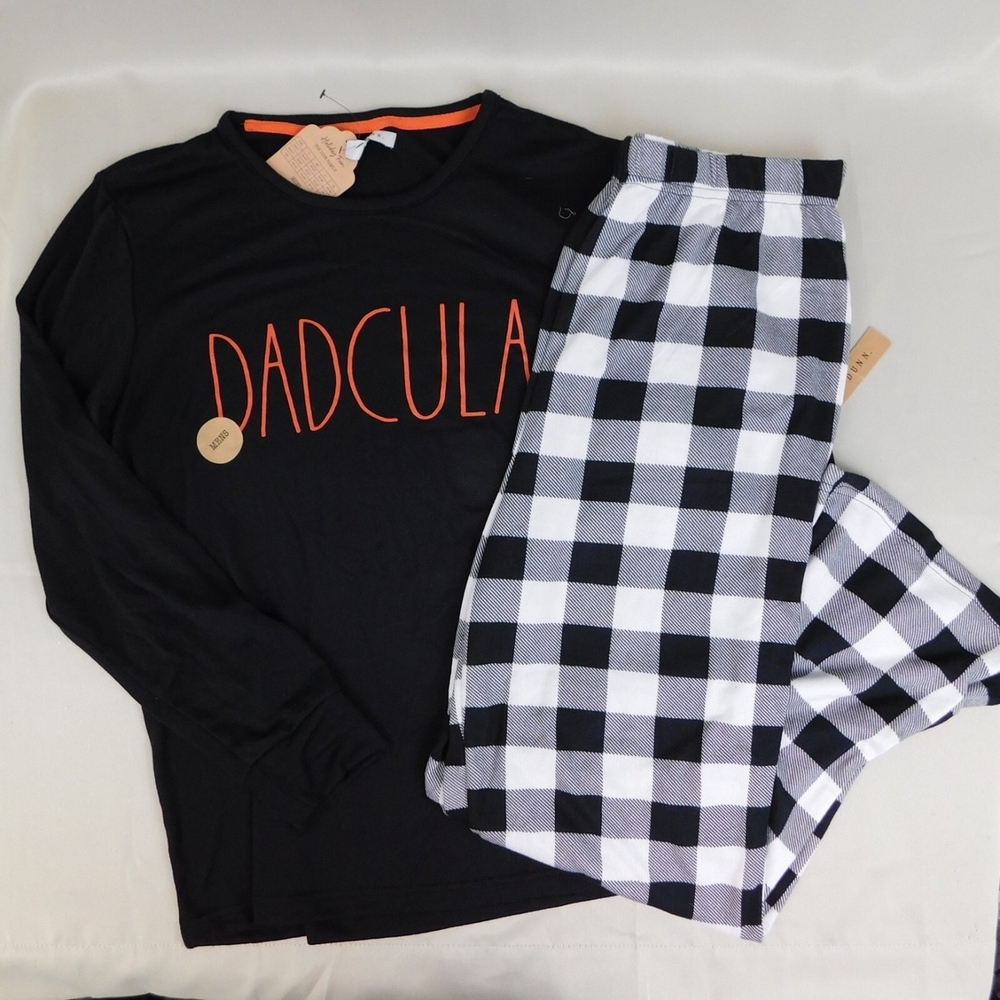 Rae Dunn Black and White Dadcula Pajama Set